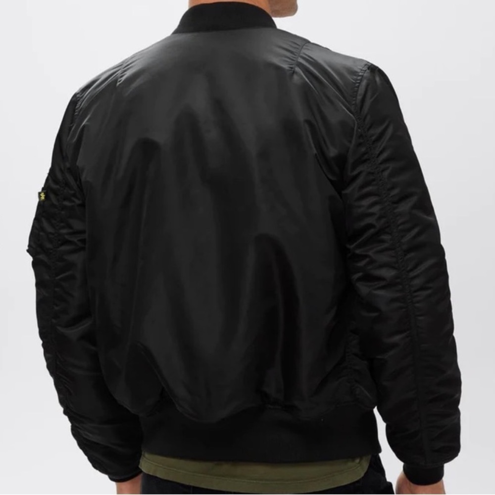 Alpha Industries 'MA-1' Slim Fit Bomber Jacket in Black Sz XS - Picture 2 of 12